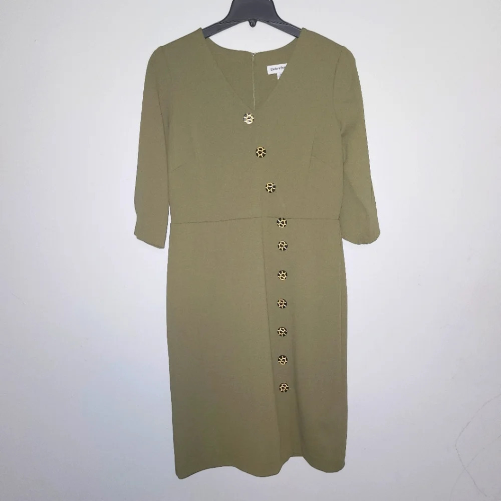 Shelby and Palmer women's dress size 14 olive green